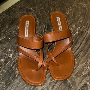 Manolo Blahnik Tan Leather Sandals
